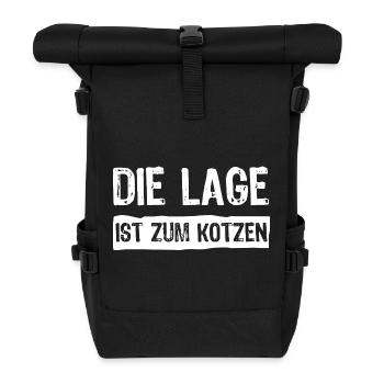 The location sucks - Roll Top Backpack - black - Front