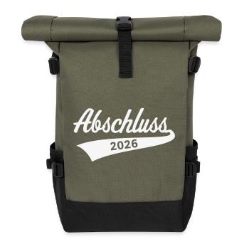 Graduation 2026 (Graduation / White) - Roll Top Backpack - olive/black - Front