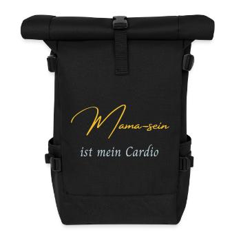 LIEBEVOLL MamaCardio - Rolltop Rucksack - Schwarz - Vorne