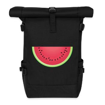 Juicy Watermelon Slice - Roll Top Backpack - black - Front