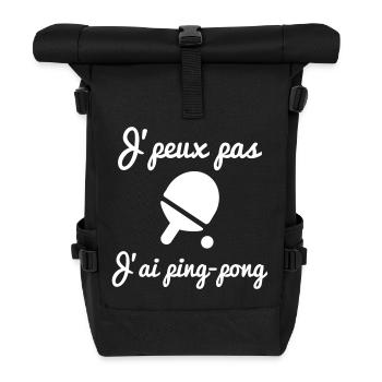 J'peux pas j'ai ping-pong - Sac à dos roll top - noir - Devant