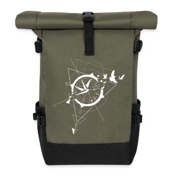 Kompass - Rolltop Rucksack - Olive/Schwarz - Vorne