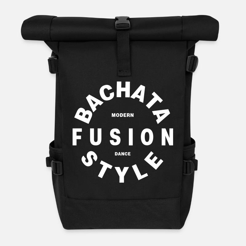 Bachata Fusion Style - Bachata Danse shirt - Sac à dos roll top - noir