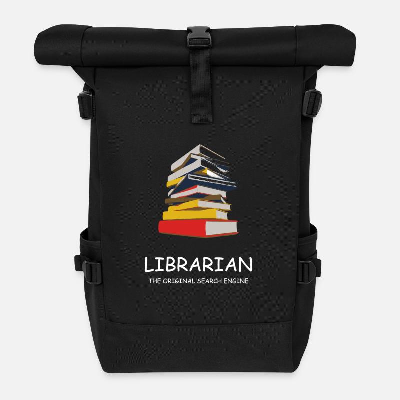 Bücherei Bibliothekarin Bibliothek Bibliothekar - Rolltop Rucksack - Schwarz