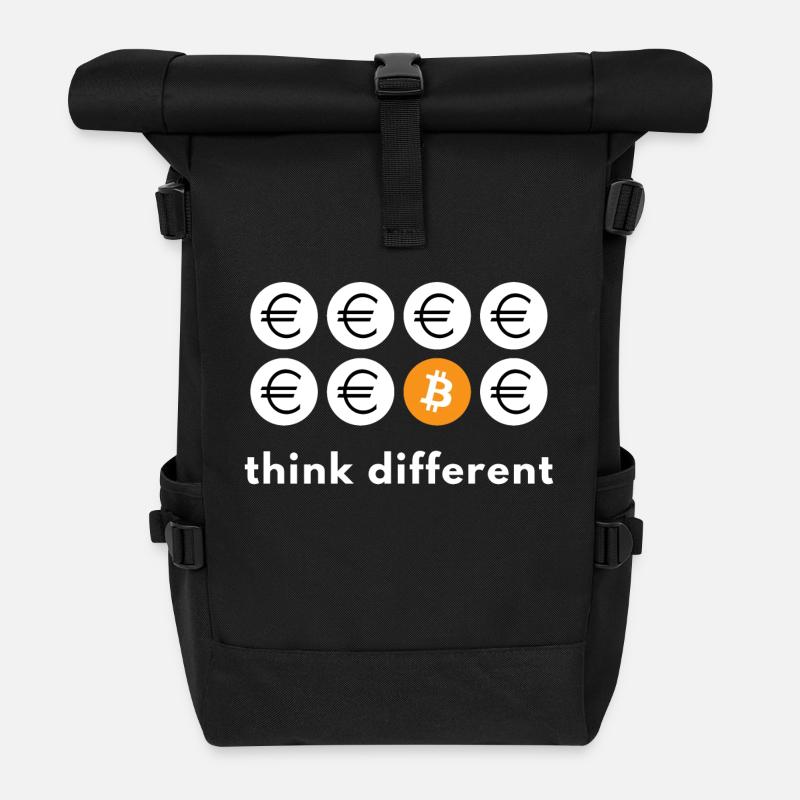 Think different Bitcoin - Rolltop Rucksack - Schwarz