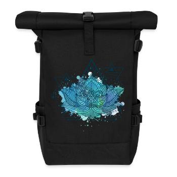 Lotus Triangle - Rolltop Rucksack - Schwarz - Vorne