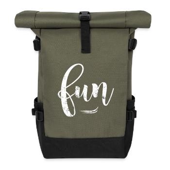 FUN - Rolltop Rucksack - Olive/Schwarz - Vorne