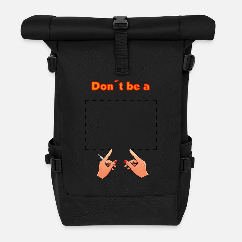 Don´t be a square! Pulp Fiction - movie quote - Rolltop Rucksack - Schwarz
