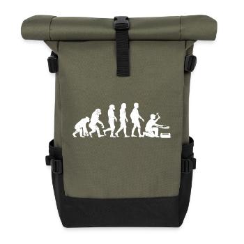 évolution Zimmermann, professions, artisans - Sac à dos roll top - olive/noir - Devant