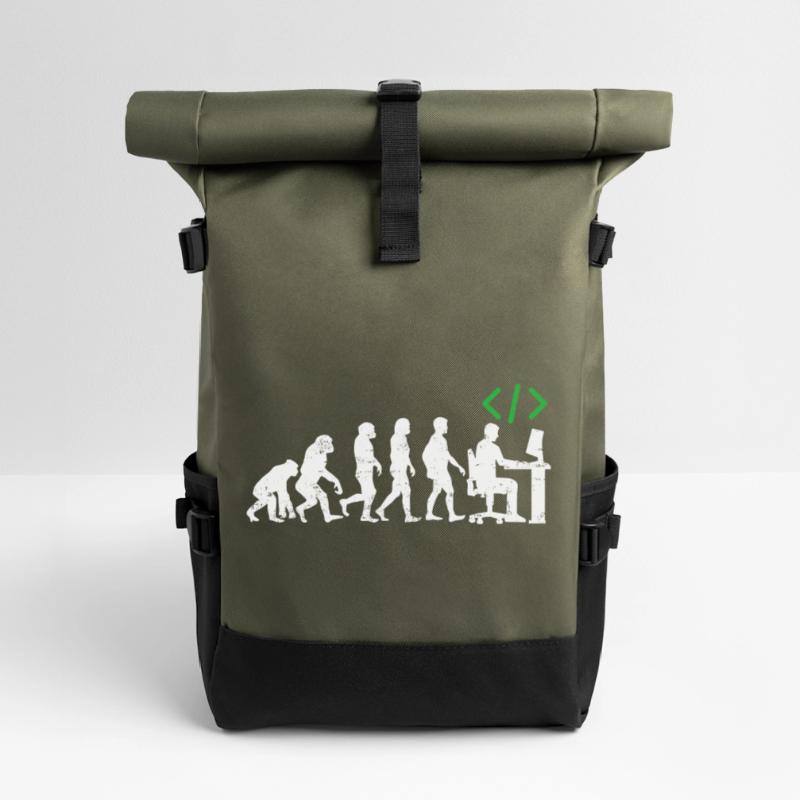 Programmierer Evolution geschenk coder java c++ Rolltop Rucksack