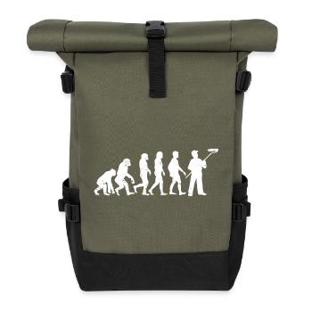 Maler Evolution anstreicher beruf geschenk job - Rolltop Rucksack - Olive/Schwarz - Vorne