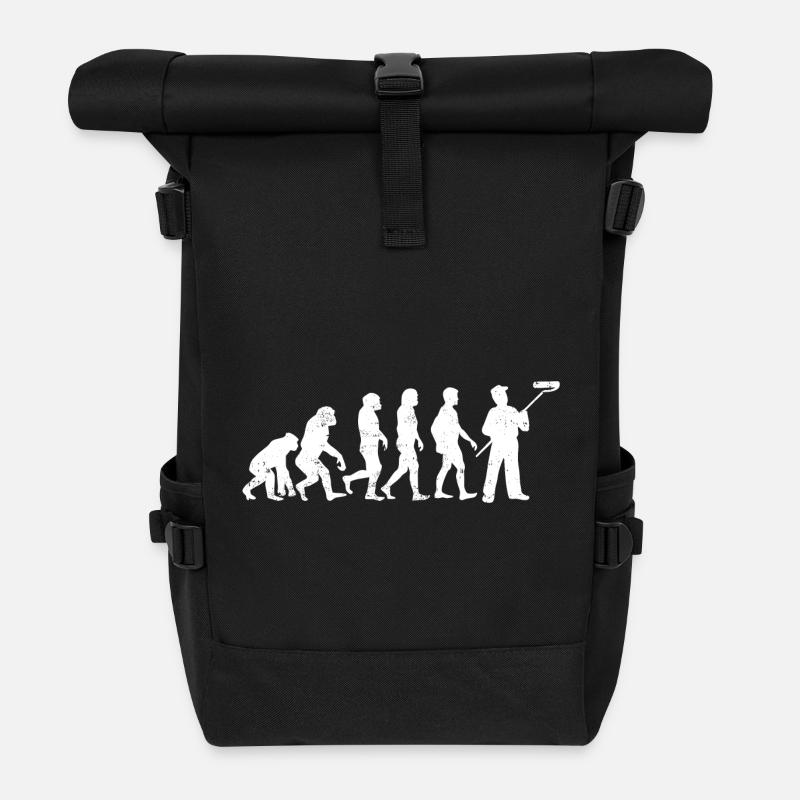 Maler Evolution anstreicher beruf geschenk job - Rolltop Rucksack - Schwarz