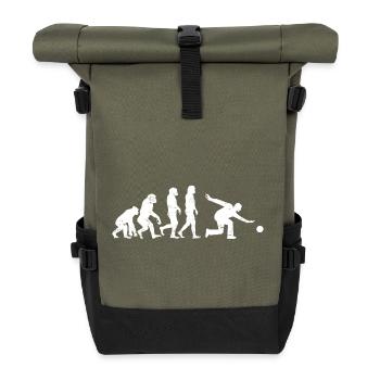 Bowling Evolution pin strike geschenk spare kugel - Rolltop Rucksack - Olive/Schwarz - Vorne