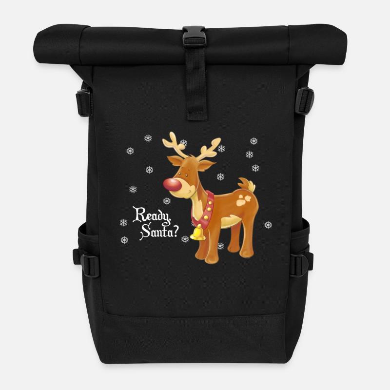Prêt, le Père Noël? - Sac à dos roll top - noir