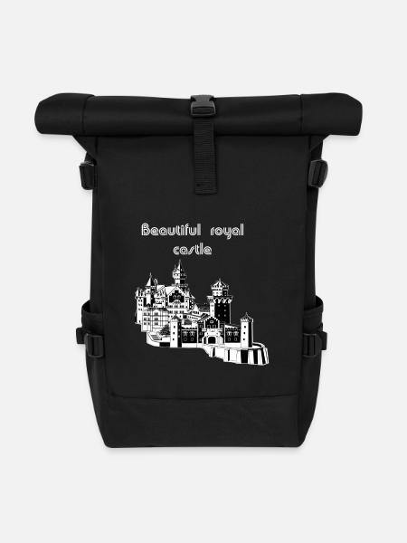 Schloss  - Rolltop Rucksack - Schwarz