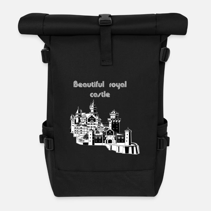 Schloss Neuschwanstein - Rolltop Rucksack - Schwarz