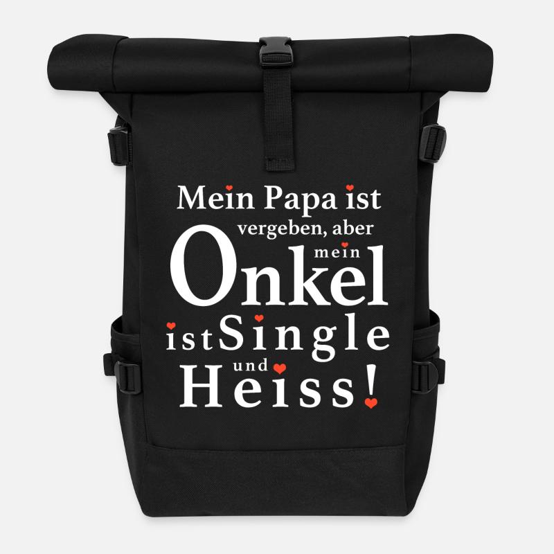 Mein Heisser Onkel Neffe Nichte - Rolltop Rucksack - Schwarz