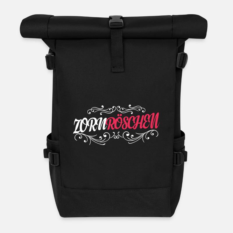 Zornröschen Märchen Dornröschen Wütend Geschenk - Rolltop Rucksack - Schwarz