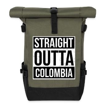 Straight Outta Colombia! - Rolltop Rucksack - Olive/Schwarz - Vorne