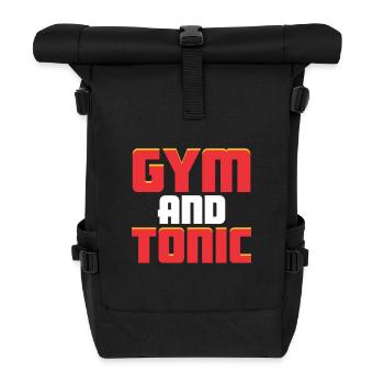 GYM AND TONIC GIN TRINKER TRAINING SPORT - Rolltop Rucksack - Schwarz - Vorne