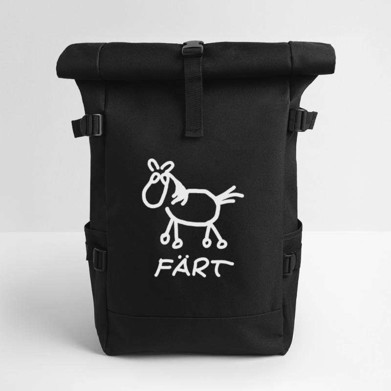 Pferd | Färt | T-Shirt | Pullover Rolltop Rucksack