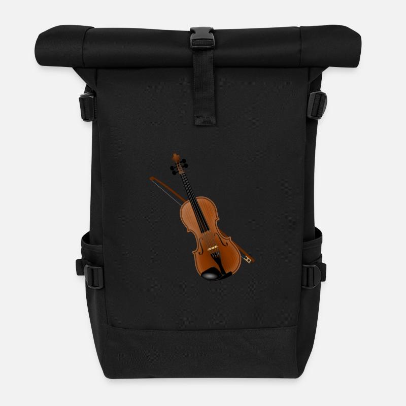 Geige ! - Rolltop Rucksack - Schwarz