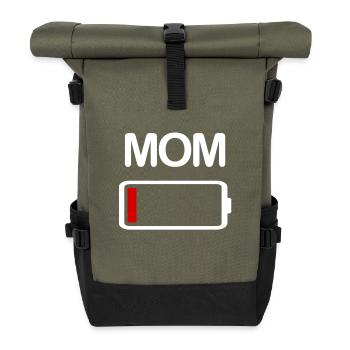 MOM Akku leer - Rolltop Rucksack - Olive/Schwarz - Vorne