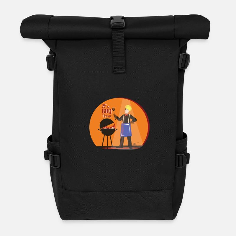 its bbq time - Rolltop Rucksack - Schwarz