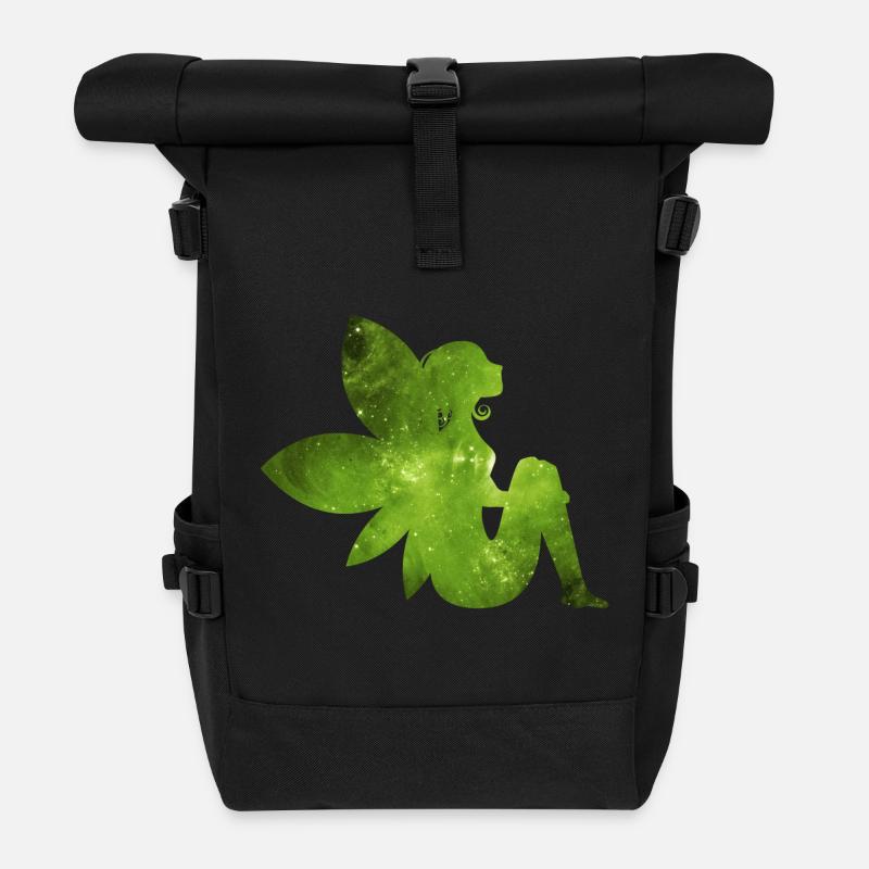 Grüne Fee Geschenk Idee Elfe - Rolltop Rucksack - Schwarz