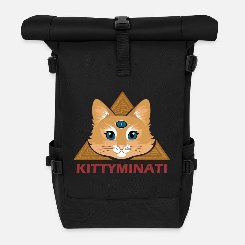 Kittyminati - Sac à dos roll top - noir