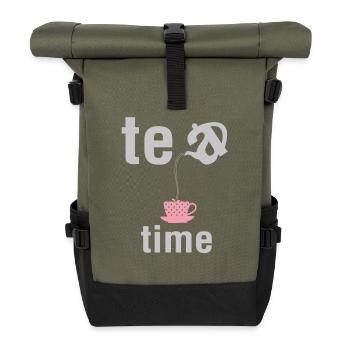 tea time - Sac à dos roll top - olive/noir - Devant
