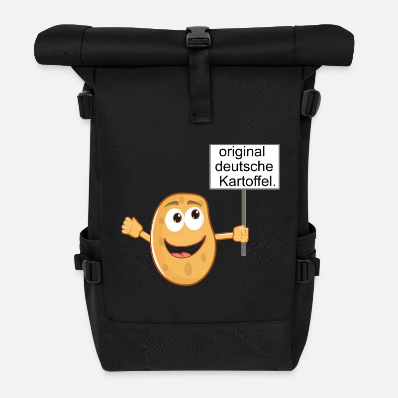 Deutsche Kartoffel - Rolltop Rucksack - Schwarz