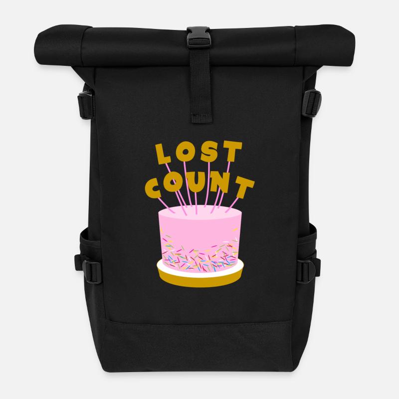 Nombre perdu Geburtstagskuche - Sac à dos roll top - noir