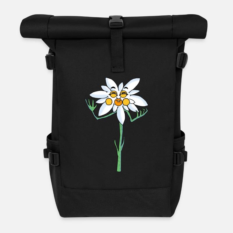 Edelweiss - Rolltop Rucksack - Schwarz