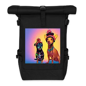 Pop Art - Sac à dos roll top - noir - Devant