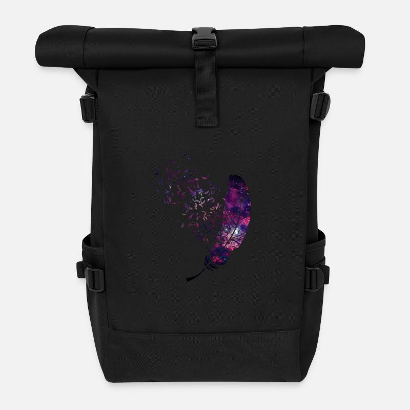 Federleicht - Rolltop Rucksack - Schwarz
