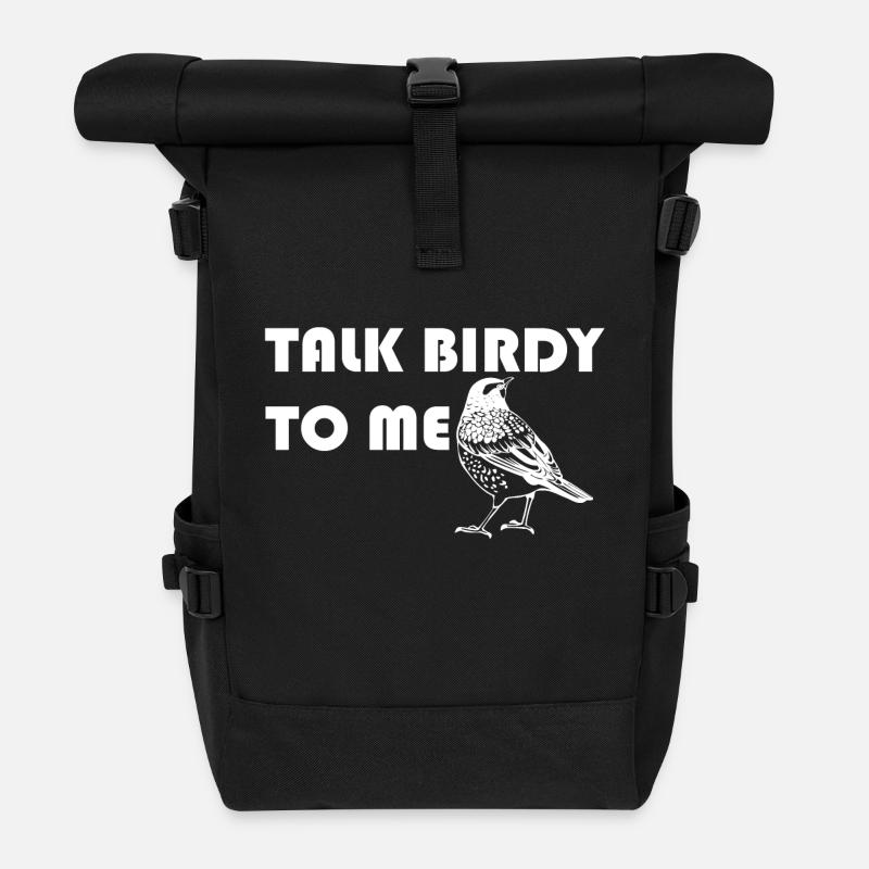 Pour parler Birdy moi Oiseaux Drôle d'idée cadeau slogan - Sac à dos roll top - noir