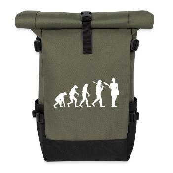 Evolution guitar guitarist music gift - Roll Top Backpack - olive/black - Front