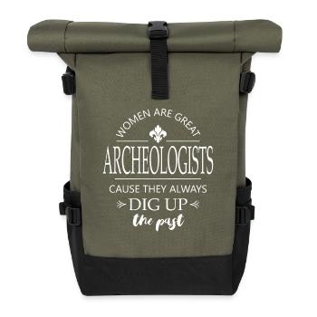 Archeology Word Game Researcher Frauenwitz Women - Roll Top Backpack - olive/black - Front