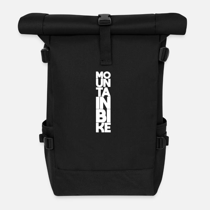 Moutainbike - Rolltop Rucksack - Schwarz