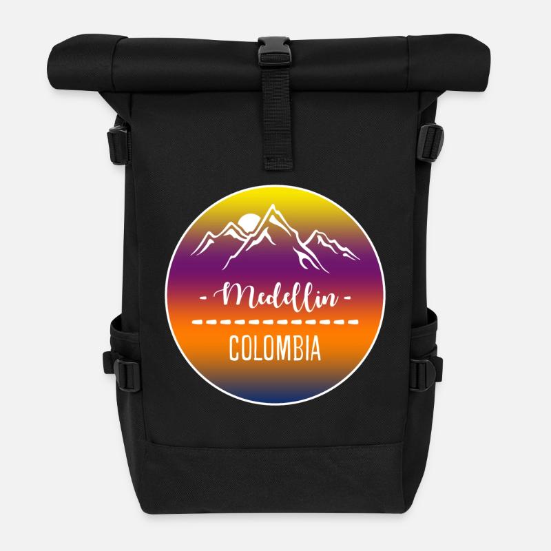 Medellin Kolumbien - Rolltop Rucksack - Schwarz