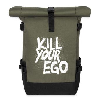 Kill your Ego - Roll Top Backpack - olive/black - Front
