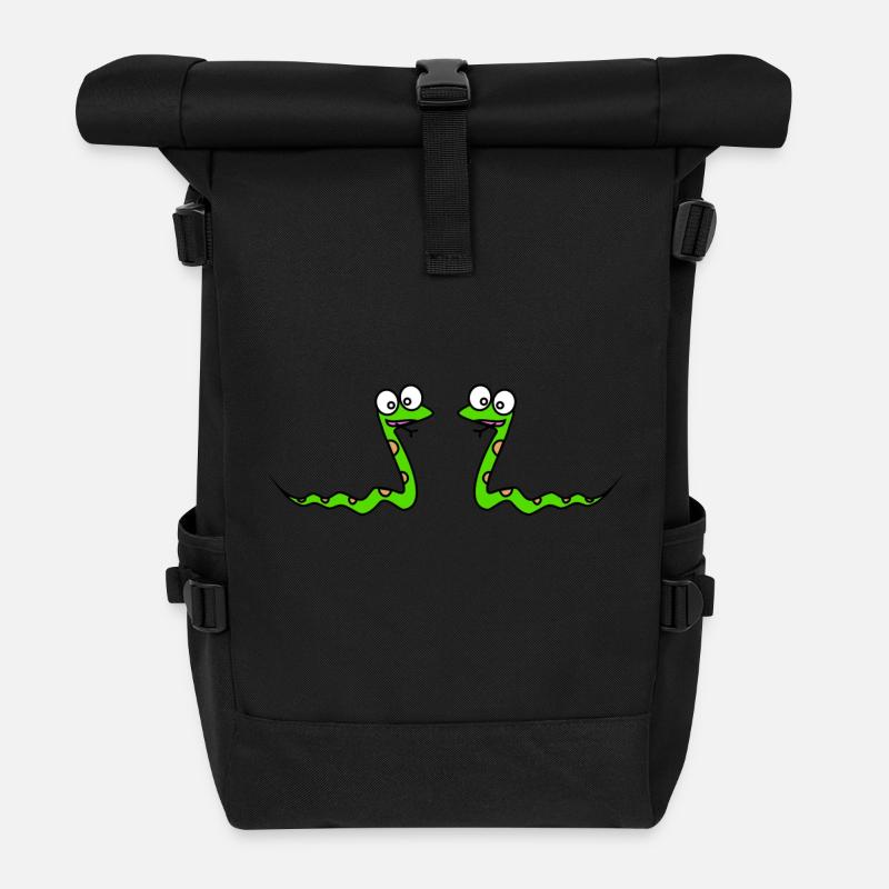 Serpent amis animaux enfants cadeau idée copain - Sac à dos roll top - noir
