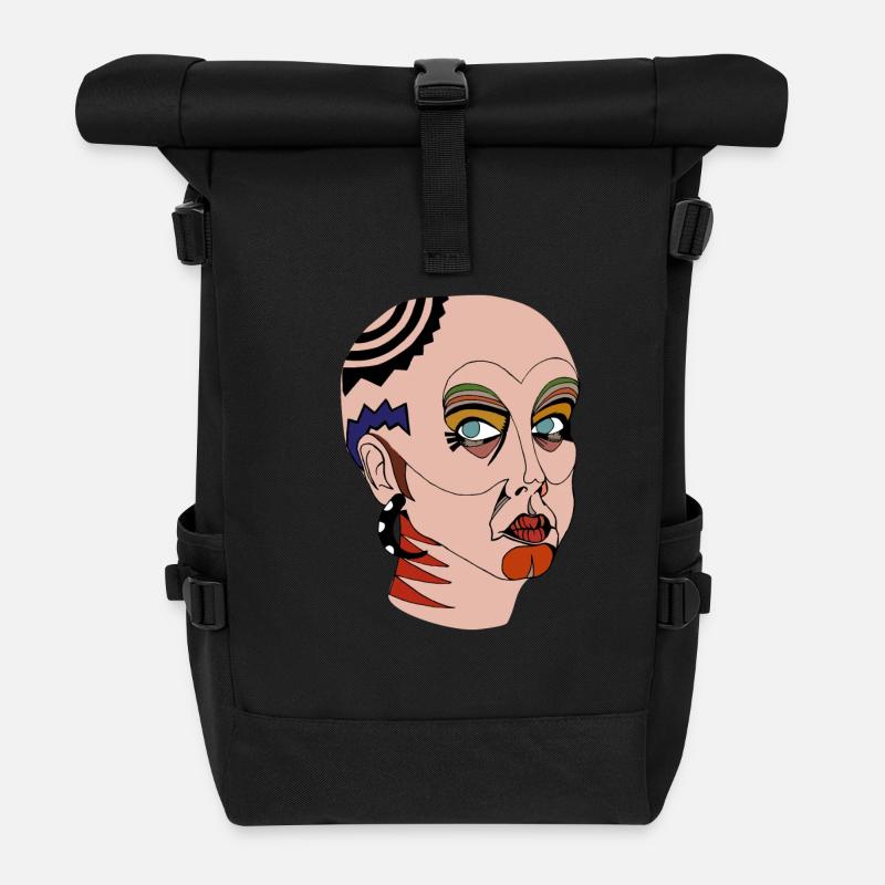 Stammesfrau - Rolltop Rucksack - Schwarz