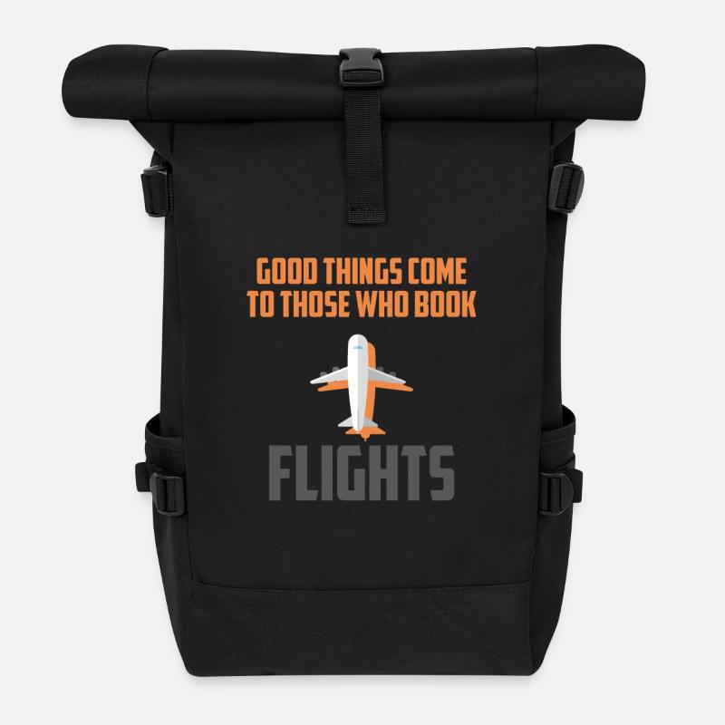 FLIGHTS - Rolltop Rucksack - Schwarz