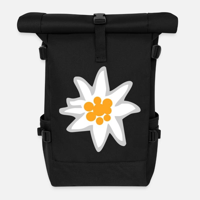 Edelweiss - Rolltop Rucksack - Schwarz
