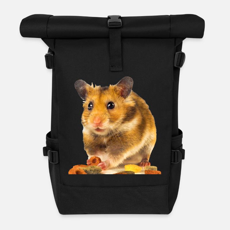 I am hamster - Rolltop Rucksack - Schwarz
