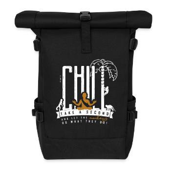 Chill (white) - Roll Top Backpack - black - Front
