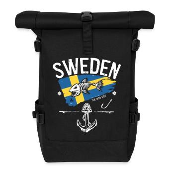 Sweden Fishing Tour - Rolltop Rucksack - Schwarz - Vorne