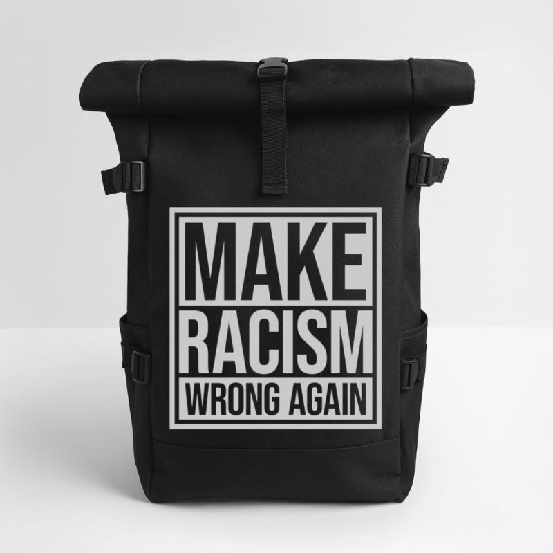 make racism wrong again Rolltop Rucksack